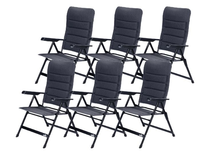 Bardi 7 standen Grey luxe klapstoel - set van 6