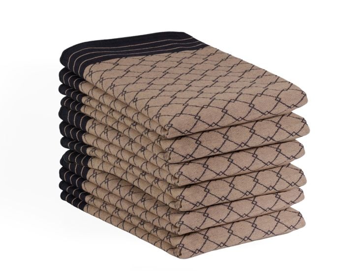 DoubleDry Deluxe 50 x 70 cm set van 6 theedoeken - beige
