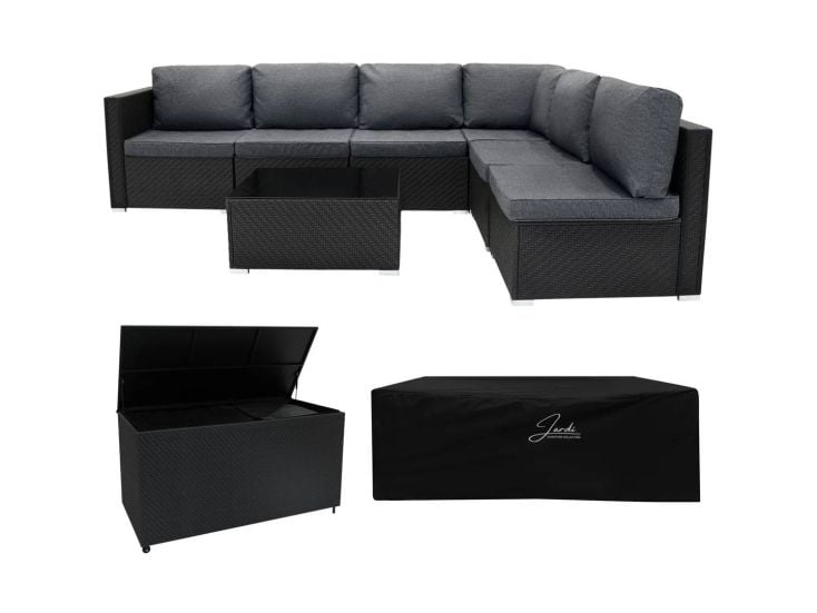Serafina Rotan Modulaire 7-Delige Meubelset & 700L Opbergbox