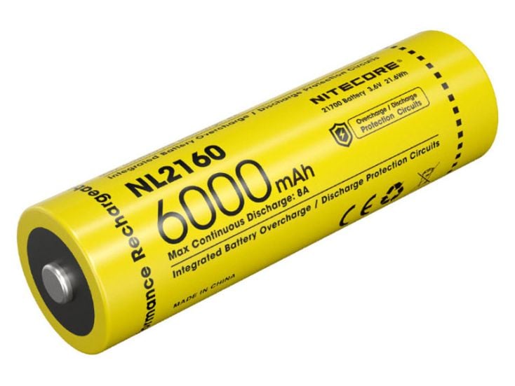Nitecore NL2160 Oplaadbare 21700 Li-Ion batterij - 6000mAh