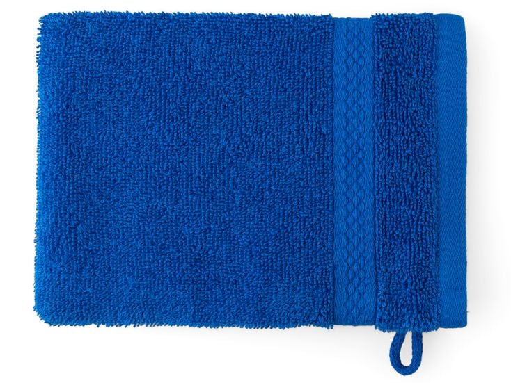 DoubleDry Hotel 16 x 21 cm set van 6 washandjes - blauw