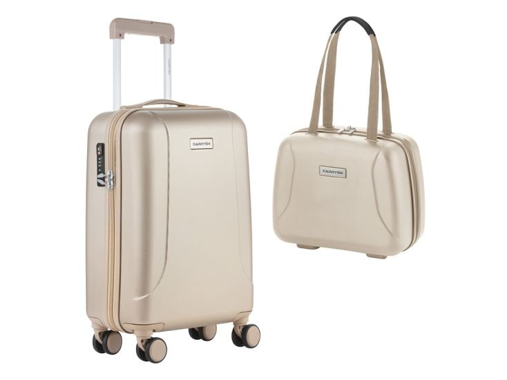 CarryOn Skyhopper handbagage koffer en Beautycase - Beige