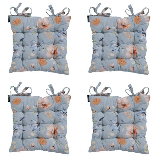 Madison Florina blue Zitkussen - Set van 4