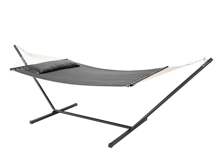 Juskys Cata hangmat met onderstel en kussen - Anthracite
