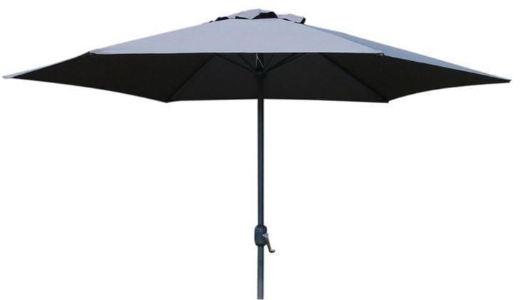 PimXL 300 cm luxe 6-ribs parasol - Anthrachite