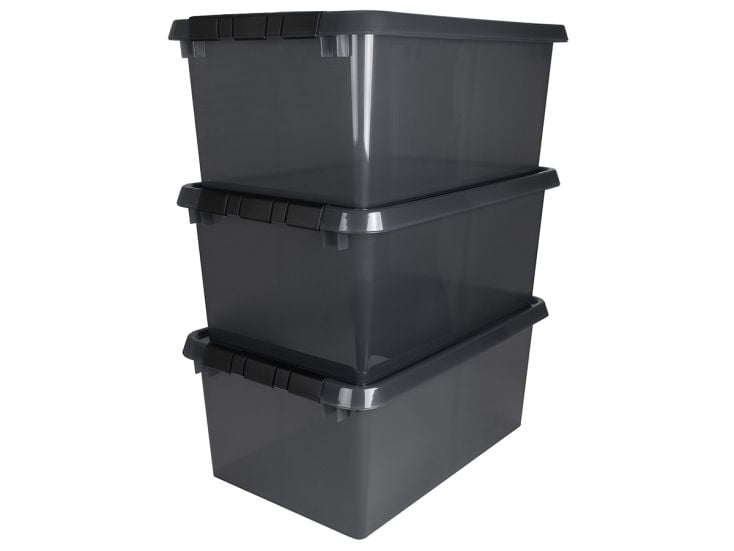 Sunware comfort Line set van 3 45L opbergbox - grijs