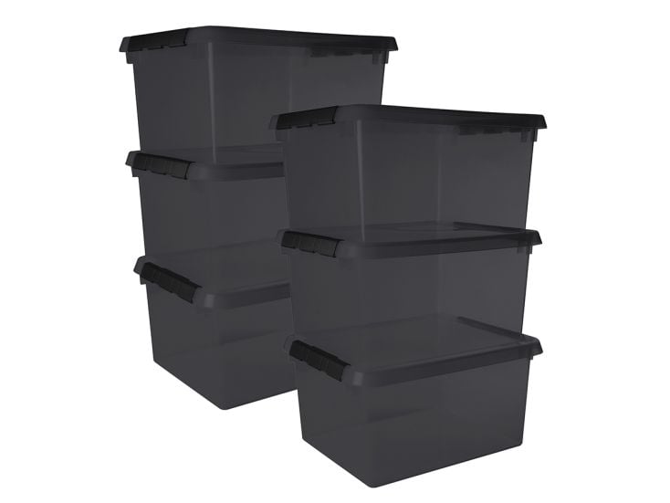 Sunware comfort Line set van 6 36L opbergbox - grijs