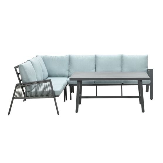 Garden Impressions Brendon 4-delig mint grijs linker diningset