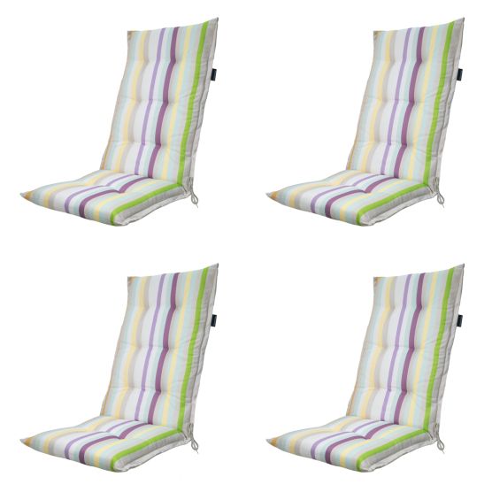 Madison Righe purple Tuinstoelkussen - Set van 4