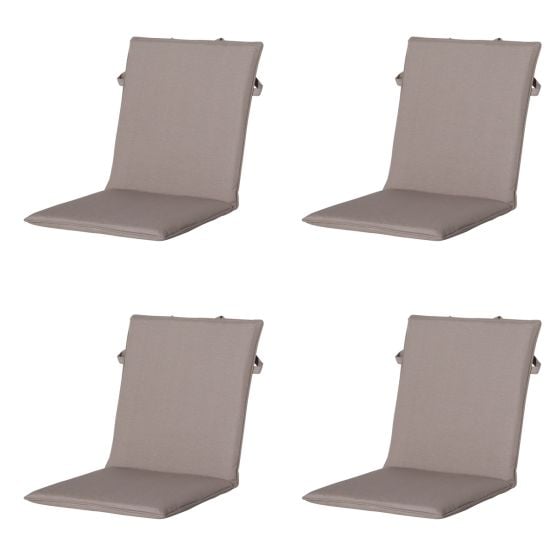 Madison Panama taupe Stapelstoelkussen - Set van 4