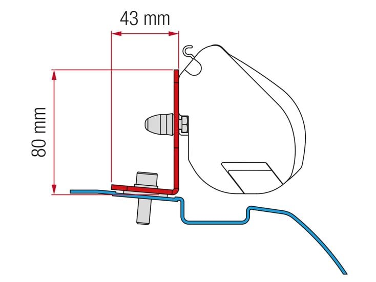 Fiamma F35 adapter Nissan NV200