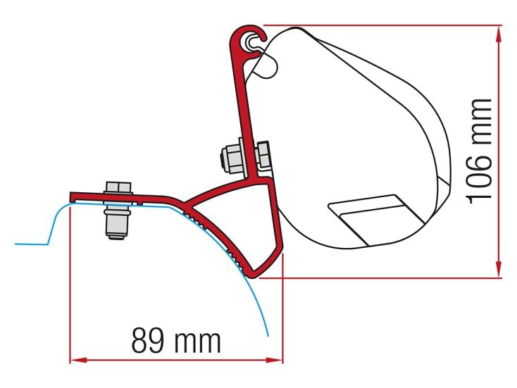 Fiamma F35 adapter Trafic Vivaro vanaf 2015