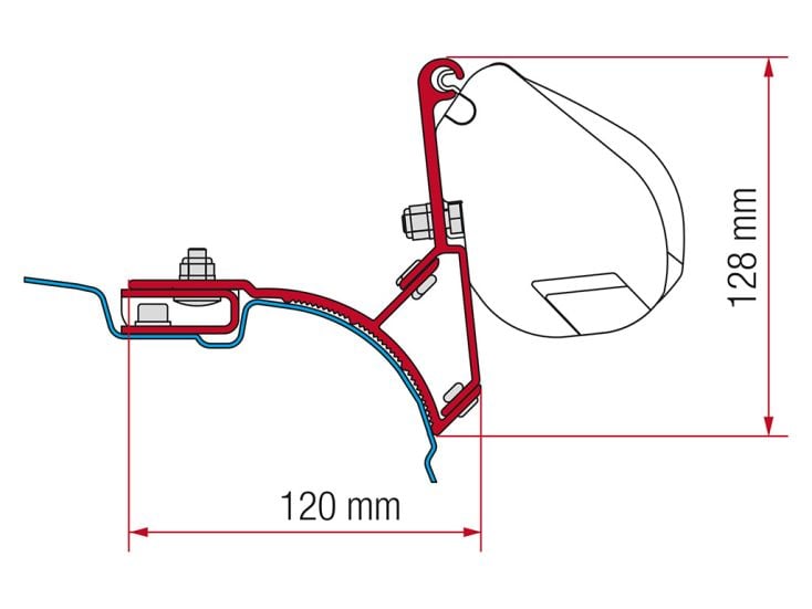 Fiamma F35 adapter VW T5/T6 Multivan-Transporter