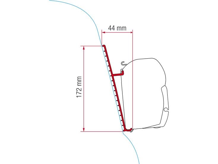 Fiamma F45 adapter Fiberglass Roof