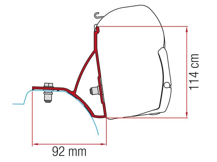 Fiamma F45 adapter Trafic Vivaro vanaf 2015