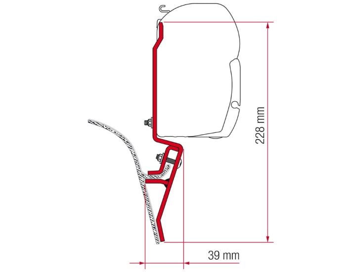 Fiamma F45 adapter VW T3