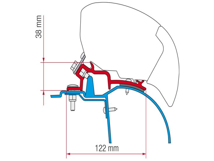 Fiamma F80/F65 adapter Master 1998-2010