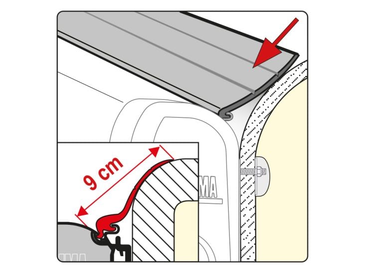 Fiamma Rain Guard L 550 afdichtrubber