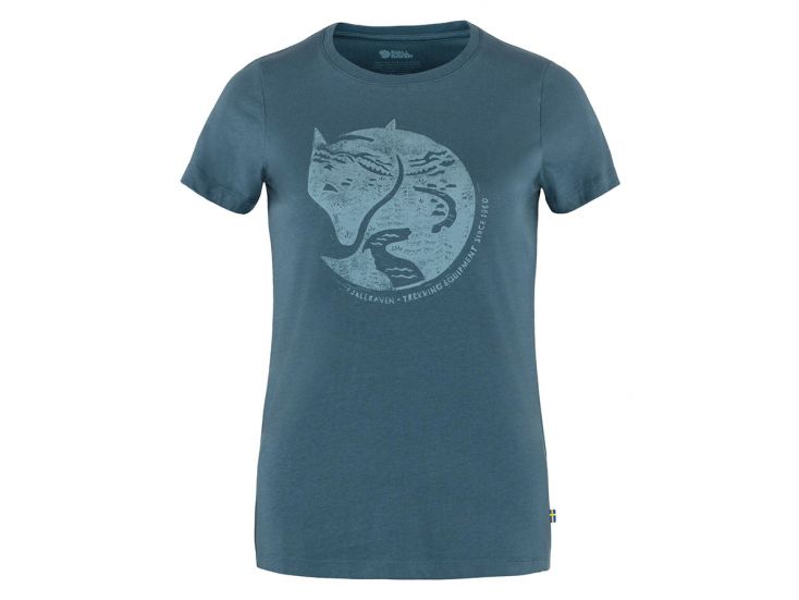 Fjällräven Logo Indigo Blue dames T-shirt