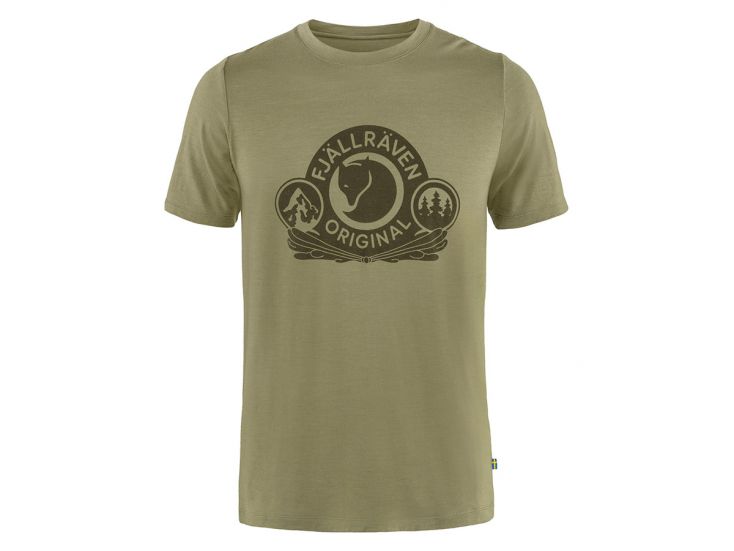 Fjällräven Abisko Wool Classic SS Light Olive heren T-shirt