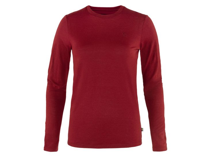 Fjällräven Abisko Wool LS Pomegranate Red dames shirt