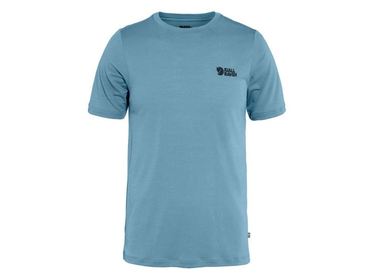 Fjällräven Abisko Wool Logo SS Dawn Blue heren T-shirt