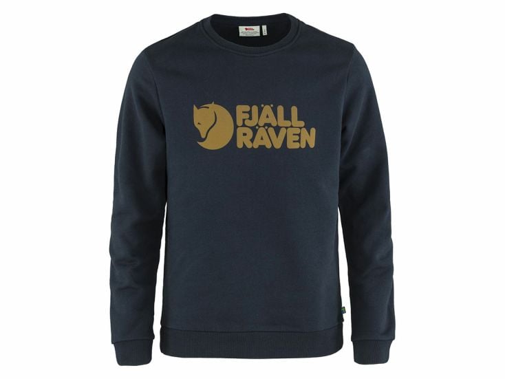 Fjällräven Logo heren sweater - Dark Navy