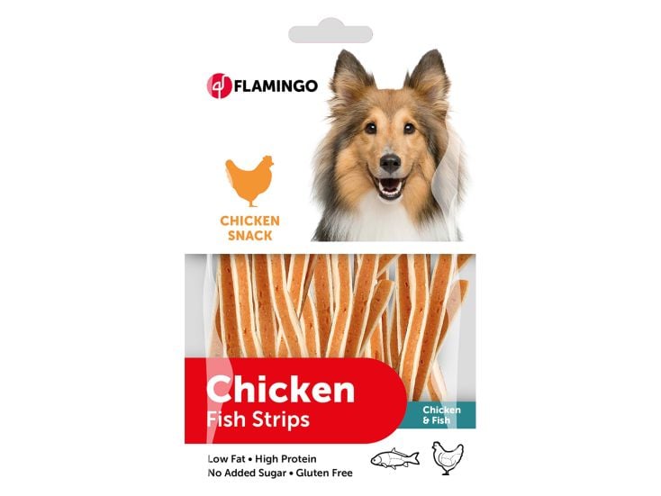 Flamingo Chicken Fish Strips hondensnack
