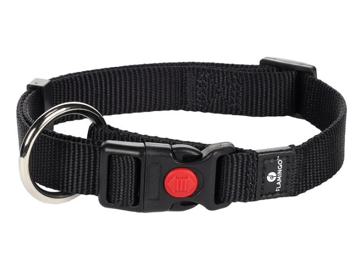 Flamingo Ziggi Black halsband - XS