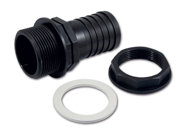 Rechte Ø 20 mm 1/2 slangaansluiting