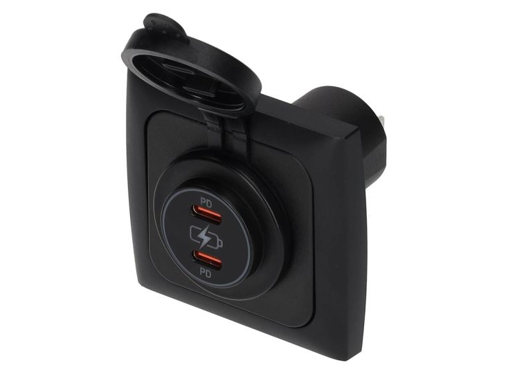 HABA 2x USB-C PD 36W snelladers inbouwdoos