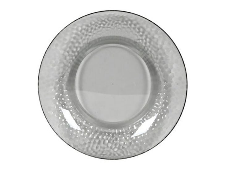Transparant grijs Ø27 cm bord