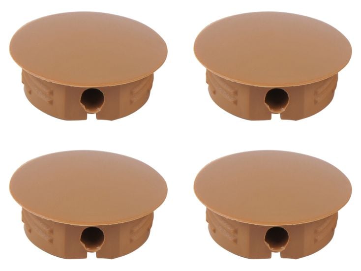 Ronde hoekverbinders met afdekkap - Brown
