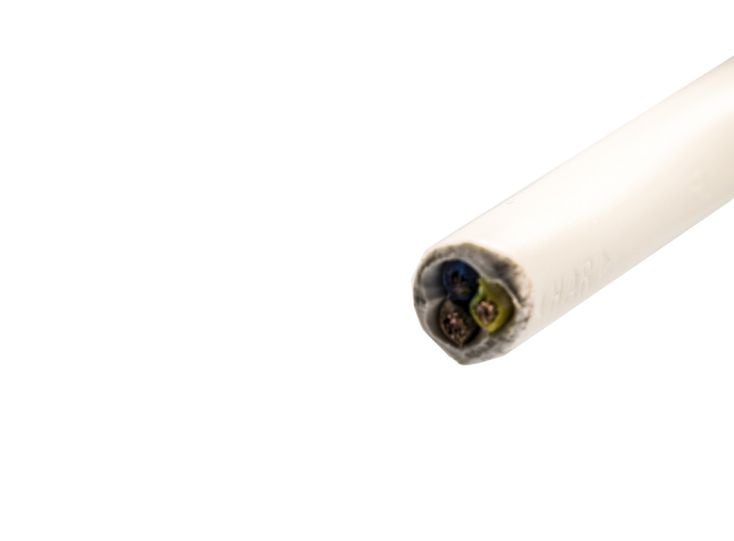 Kabel 3-aderig 3 x 0,75 mm² VMVL - white