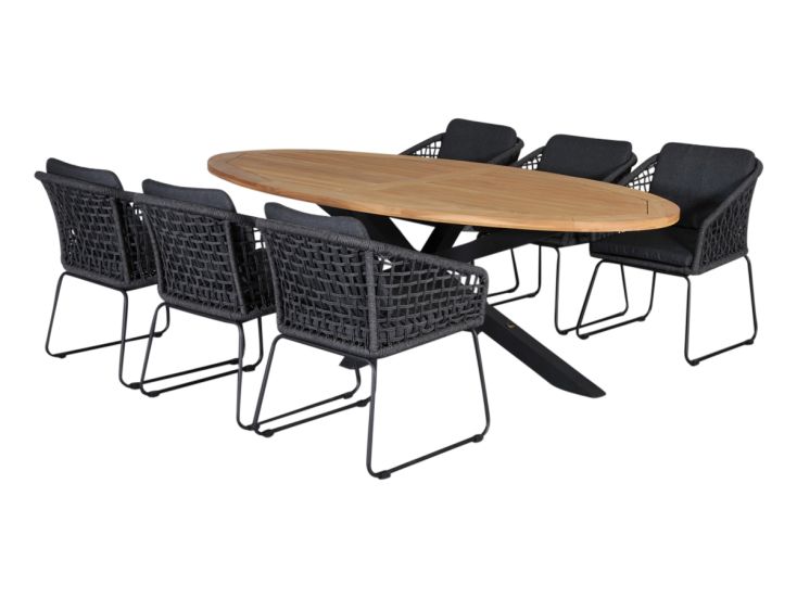 Outdoor Feelings Kentucky Cleveland 240 diningset - Lava Grey