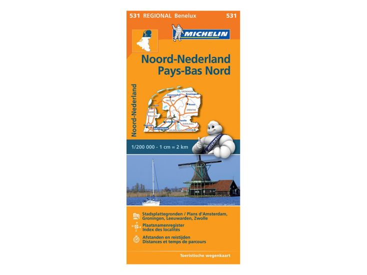 Michelin 531 Noord-Nederland wegenkaart