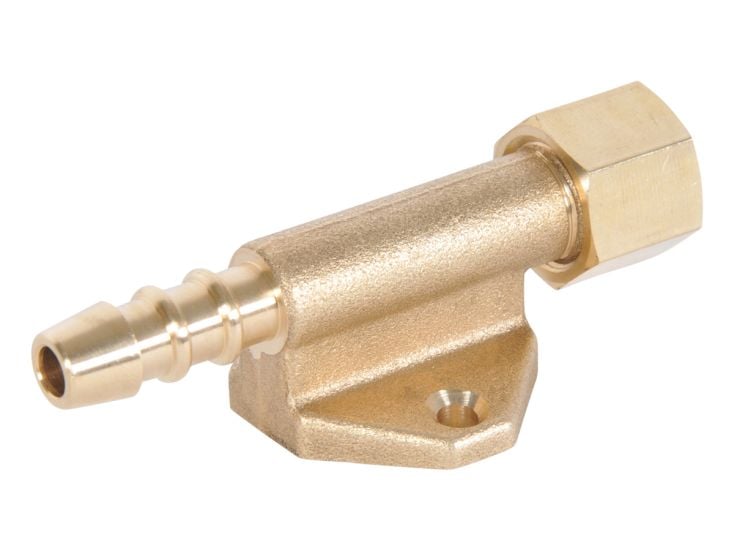 Obelink 8 mm knelkoppeling x slangpilaar muurbevestiging