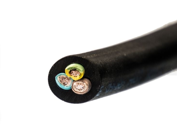 Neopreenkabel 3-aderig - 3x2.5mm² 5m