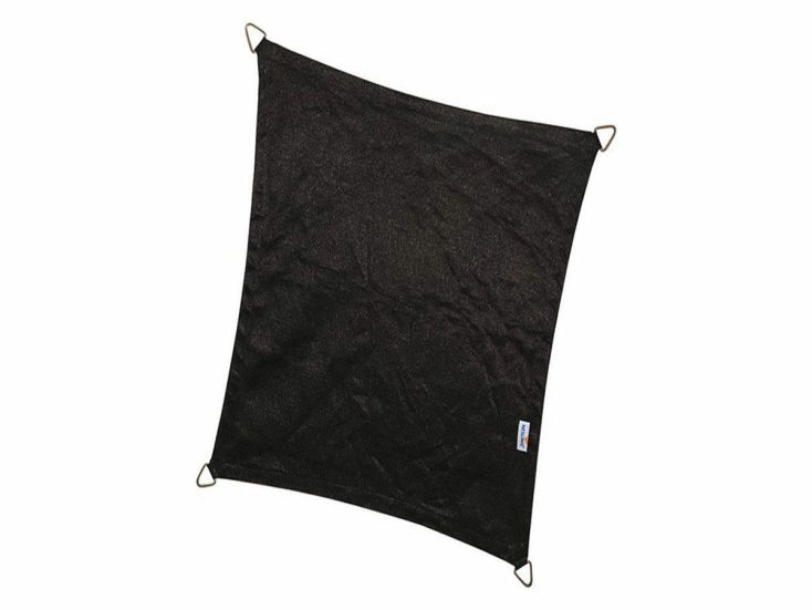 Platinum Coolfit 3x4m rechthoekig schaduwdoek - Zwart