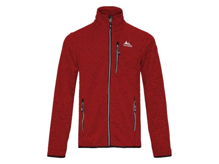 Nordberg Benjamin Bordeaux Melange heren fleecevest