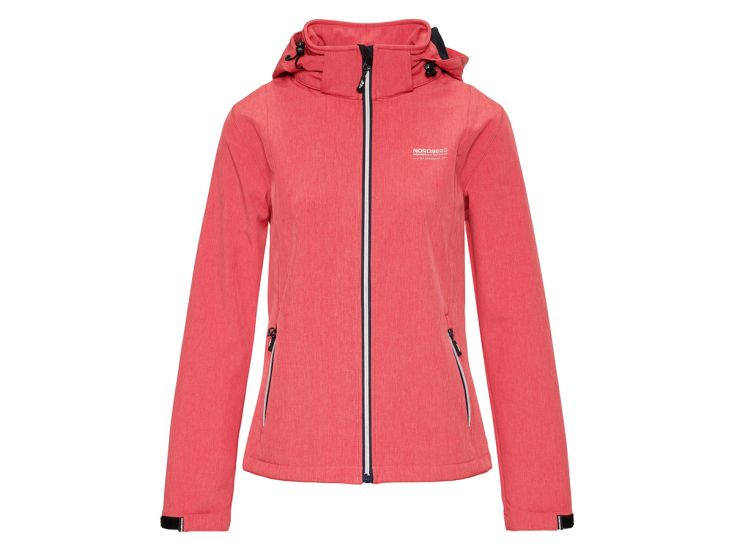 Nordberg Rinda Coral Melange dames softshell jas