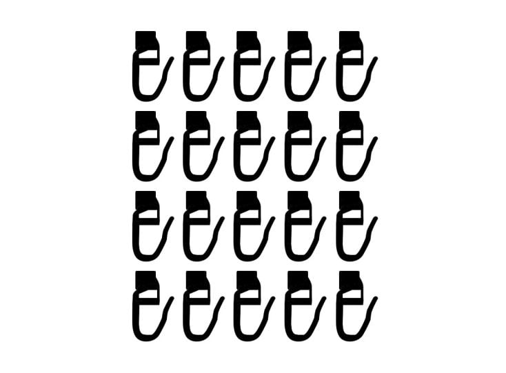 Obelink Knicki gordijnhaak (20 stuks) - black