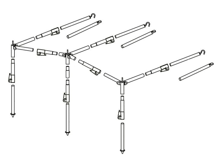 Obelink SwiftLock luifelframe staal 25 mm maat 2 - 7