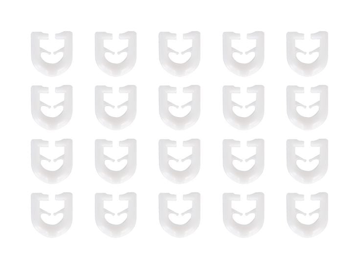 Obelink T glijder gordijnhaakjes (20 stuks) - white