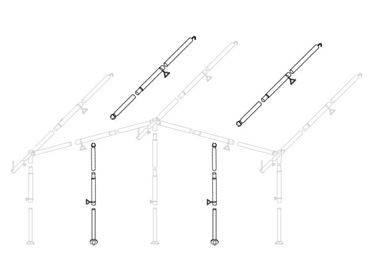 Obelink 28 mm voortentframe verstevigingsset