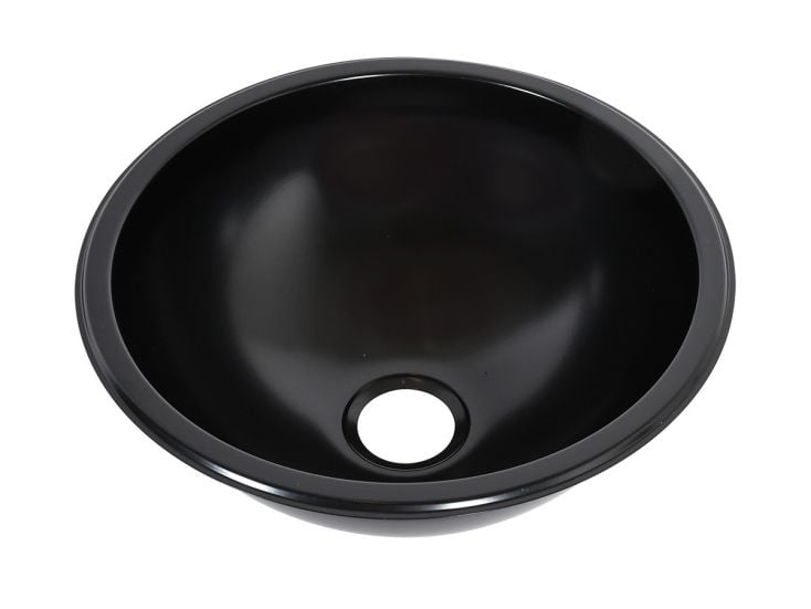 NavyLoad 30 cm halfvormige ronde wasbak - black
