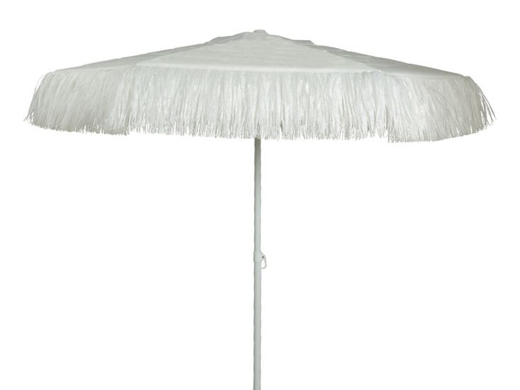 Outdoor white polypropyleen parasol