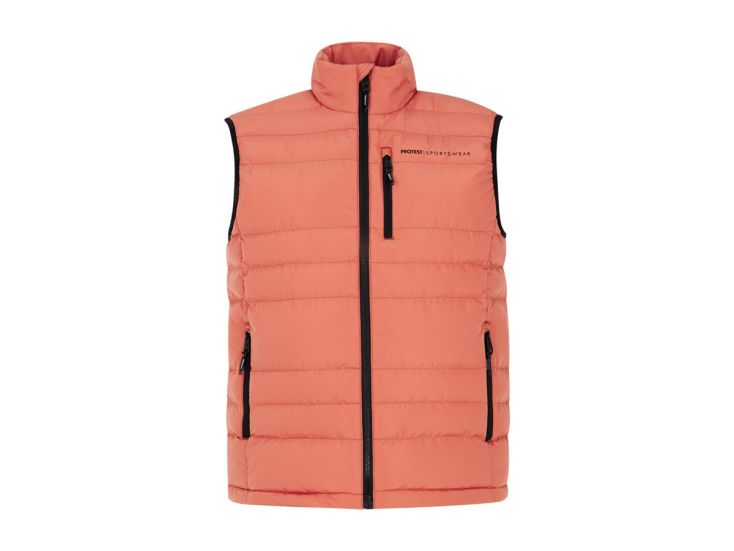 Protest Bramptoon heren bodywarmer - Blood Orange
