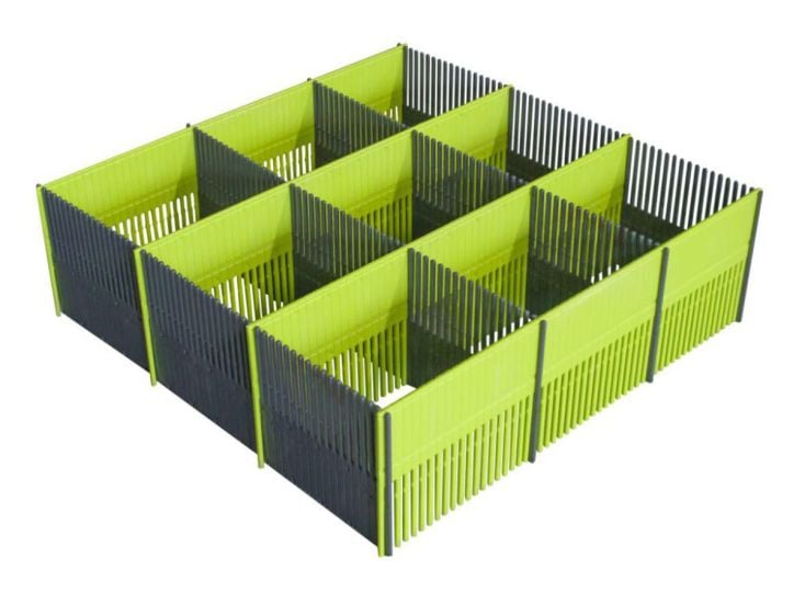 Purvario lade organizer - Lime Anthracite
