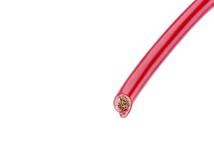 PVC enkel-aderige kabel 4,0 mm² - red